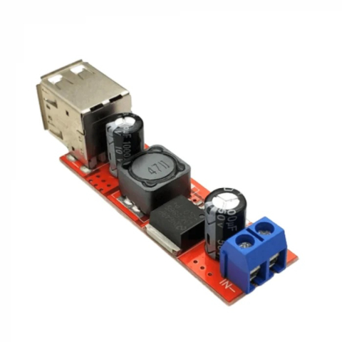 Convertoare DC-DC - Convertor step-down DC-DC de la 6-40V la 5V, dual USB, 3A incarcare telefon