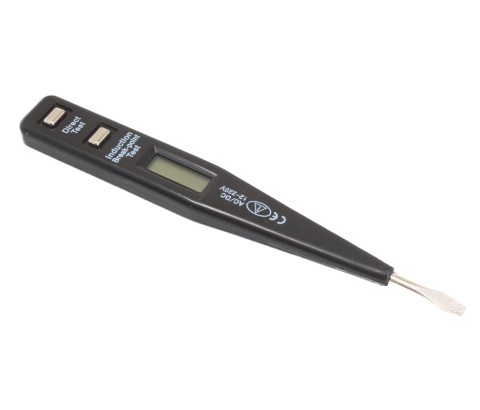 Aparate de masura si testare - Creion de tensiune digital 12-220V AC/DC, cu afisaj LCD, negru