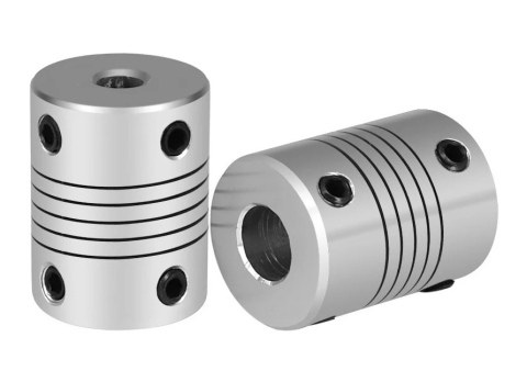 Cuplaj flexibil 3x8mm din aluminiu, gri, 19x25mm [1]