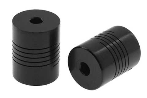 Cuplaj flexibil 5x8mm din aluminiu, negru, 19x25mm [2]