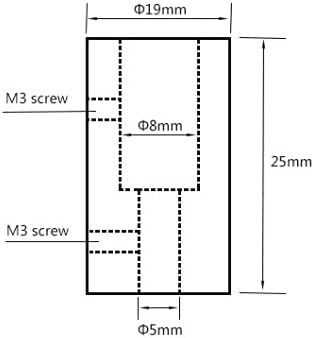 Cuplaj flexibil 5x8mm din aluminiu, negru, 19x25mm [3]
