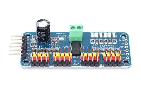 Driver PWM PCA9685 12-bit, 16 canale pentru servomotoare, interfata I2C, Arduino [1]