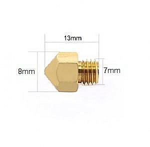 Duza 0.3mm imprimanta 3D, filament 1.75mm M6 hexagon 8mm