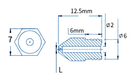 Duza imprimanta 3D V6, 1.0mm, filament 1.75mm, filet M6, hexagon 7mm, otel inoxidabil [3]