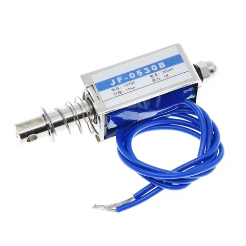 Module atasabile Arduino - Electromagnet de tragere JF-0530B 24V, 5N, cursa 10mm