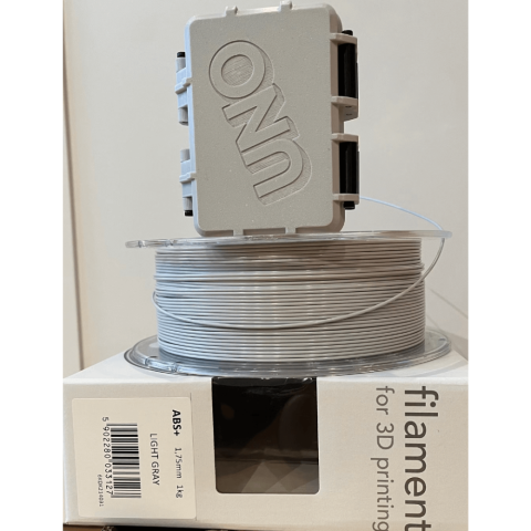 Filament ABS+ gri deschis 1.75mm, 0.8kg, Devil Design, imprimantă 3D [1]