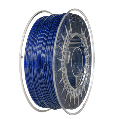 Filament PETG albastru intens Galaxy 1.75mm, 1kg, Devil Design, imprimantă 3D