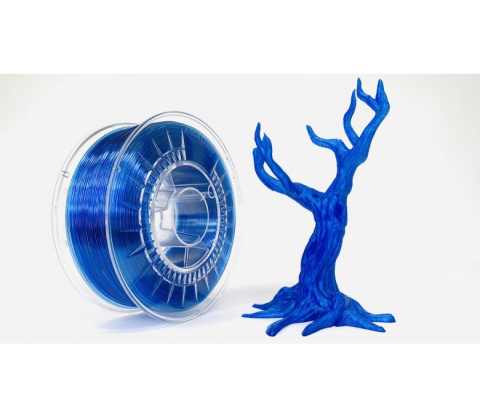 Filament PETG albastru intens transparent 1.75mm, 1kg, Devil Design, imprimantă 3D [1]