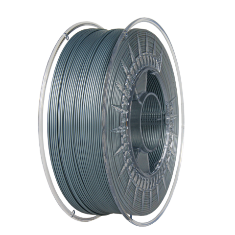 Filament PETG argintiu 1.75mm, 1kg, Devil Design, imprimantă 3D