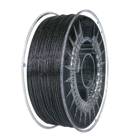 PET-G - Filament PETG negru Galaxy (Galaxy Black) 1.75mm, 1kg, Devil Design, imprimantă 3D