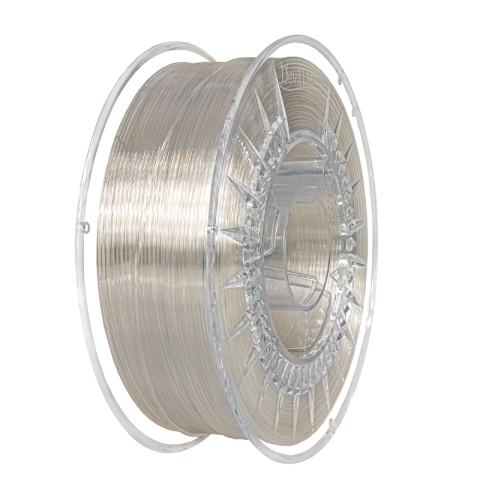 PET-G - Filament PETG transparent (Transparent) 1.75mm, 1kg, Devil Design, imprimantă 3D