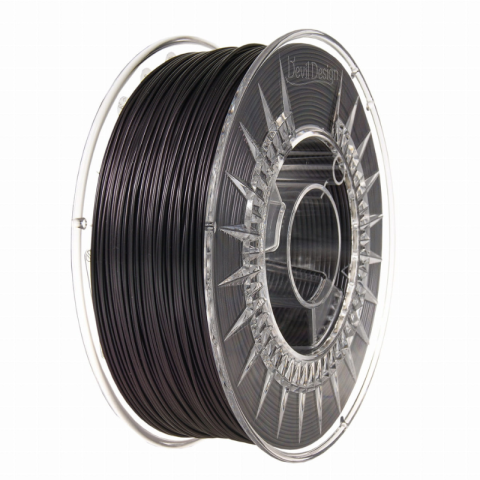 Filament PLA negru metalic 1.75mm, 1 kg, Devil Design, imprimantă 3D