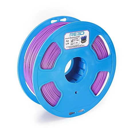 Filamente 3D - Filament PLA mov cu aroma lavanda, 1.75mm, 1kg RE3D pentru imprimanta 3D