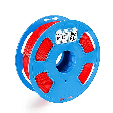 Filamente 3D - Filament PLA roșu, 1.75mm, 1kg, RE3D, imprimantă 3D
