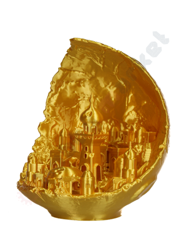 Filament SILK auriu deschis, 1.75mm, 1kg, Devil Design, imprimantă 3D [2]