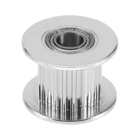 Fulie dintata GT2 20 dinti, gaura 5mm, curea 10mm, cu rulment, aluminiu