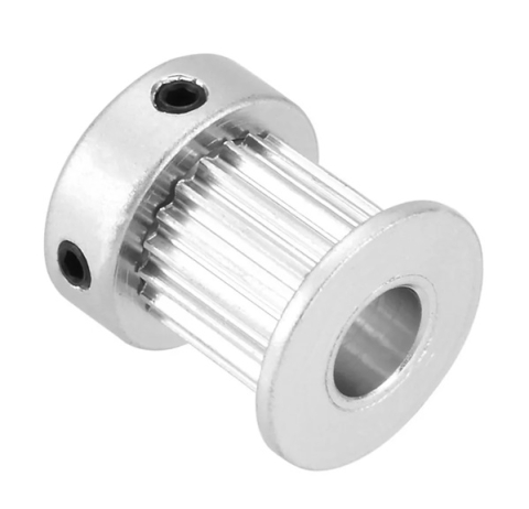 Piese si componente imprimante 3D si CNC - Fulie GT2 20 dinti, gaura 5mm, curea 10mm, aluminiu, imprimanta 3D