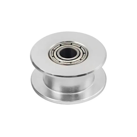 Piese mecanice - Fulie rola intinzatoare GT2, fara dinti, gaura 5mm, curea 6mm, aluminiu