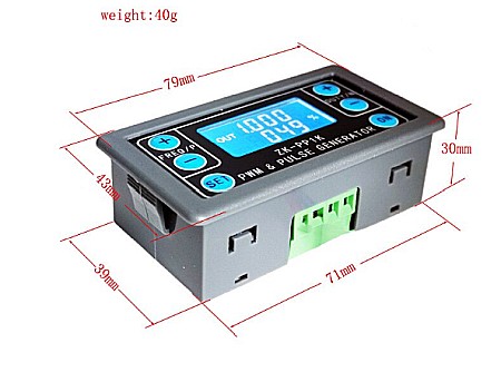 Generator de semnal, PWM si Generator Puls LCD, Negru ZK-PP1K [1]