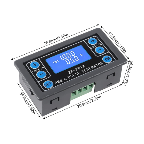Generator semnal PWM ZK-PP1K 3.3-30V, 1Hz-150kHz, puls reglabil, afisaj LCD [2]