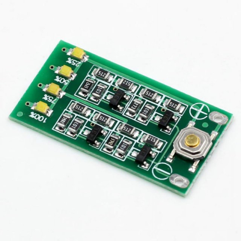 Indicator nivel acumulator Li-Ion 3S 18650, 4 LED-uri, cu buton [1]