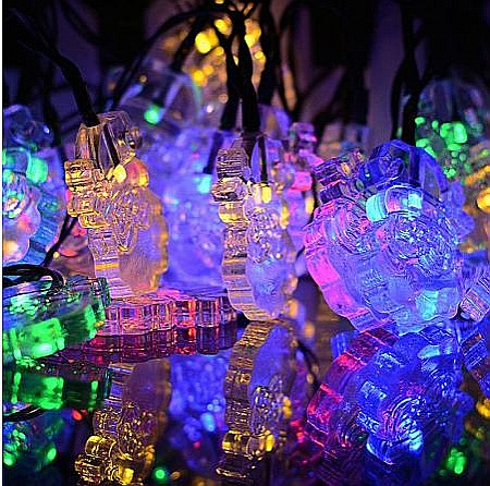 Ecrane LCD, TFT, OLED - Instalatie pom Craciun solara, 20 Mos Craciun led, IP66