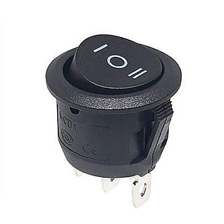 Kituri Arduino si componente - Intrerupator rotund KCD1-105 20mm 3Pin, 2 trepte (3 buc)