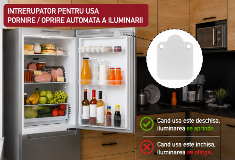 Intrerupator usa dulap pentru iluminare automata, AC 250V, alb, cu suruburi [3]