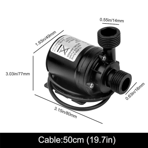 JT-800 Mini pompa de apa solara brushless DC 12V, 24V, 800 lph [2]