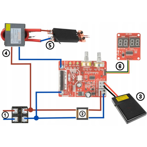 Kit controler pentru sudura in puncte NY-D01, tiristor 100A si transformator 220V-9V [7]