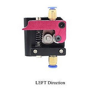 Componente imprimante 3D - Kit Extruder aluminiu Makerbot MK8, reverse direction / partea stanga