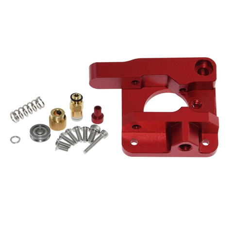 Extrudere si accesorii - Kit extruder MK8 Bowden din aluminiu, stanga, filament 1.75mm, rosu