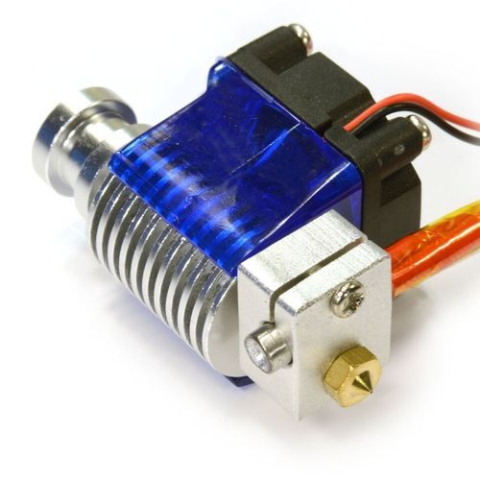 Cap printare hotend E3D V6 cu ventilator, fara conector, 12V 40W, duza 0.4mm, filament 1.75mm