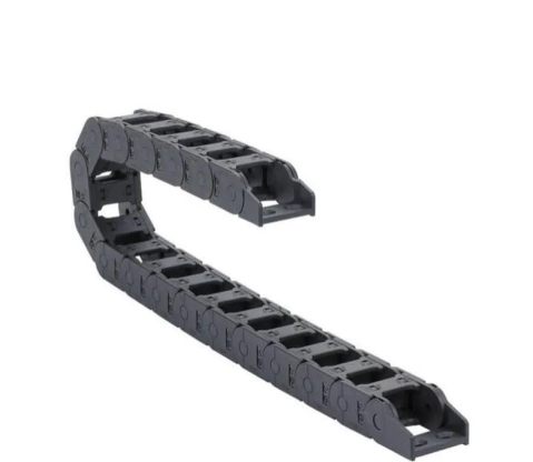 Cabluri, conectori si izolatie - Lant portcablu semideschis 15x30mm, 1m, plastic, negru