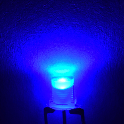 LED bicolor F3 3mm rosu si albastru, 3 pini, catod comun [6]