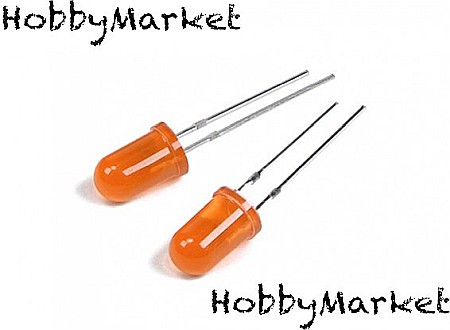 Componente Arduino - Led portocaliu, 5mm