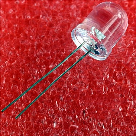 LED transparent culoare rosie, 10mm