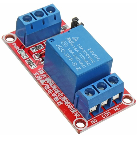 Modul releu 1 canal 24V, 10A, cu optocuplor SRD-24VDC-SL-C [1]