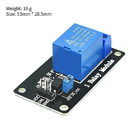 Module atasabile Arduino - Modul 1 releu 5V, 10A cu optocuplor, negru KY-019