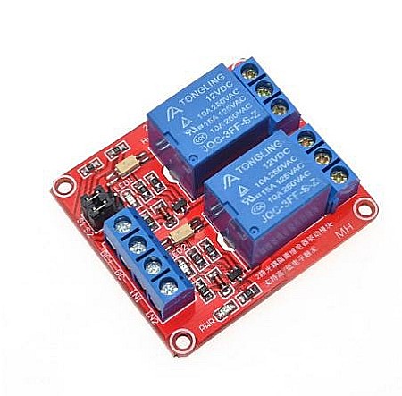 Modul 2 relee 12V, 10A cu optocuplor
