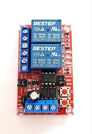 Relee - Modul 2 relee 12V 10A self-locking, interlocking, triggering