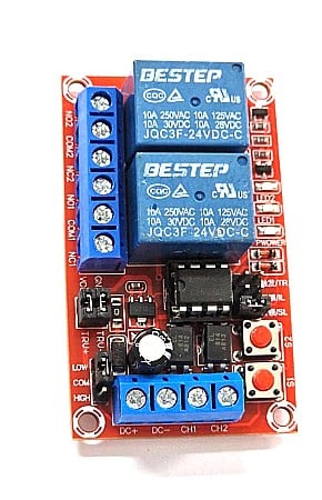 Relee - Modul 2 relee 24V 10A self-locking, interlocking, triggering