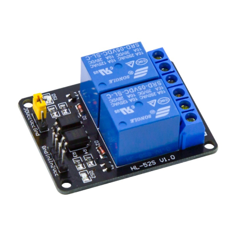 Modul 2 relee 5V, 10A, cu optocuplor si alimentare JD-VCC, pentru Arduino [1]