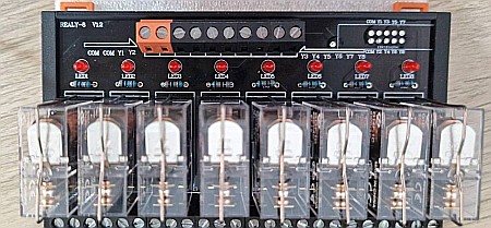 Modul 8 relee, 1 inchis 1 deschis, AC 220V, sina DIN [2]