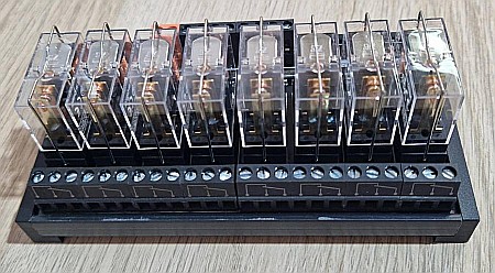 Modul 8 relee, 1 inchis 1 deschis, DC 12V, sina DIN [2]