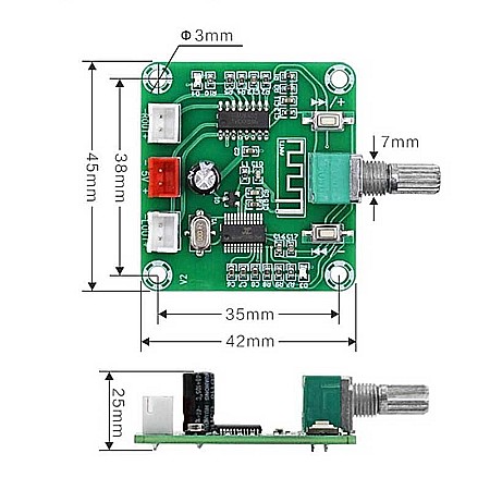 Modul bluetooth 5.0 cu amplificator audio stereo XH-A158, 5W*2 [4]