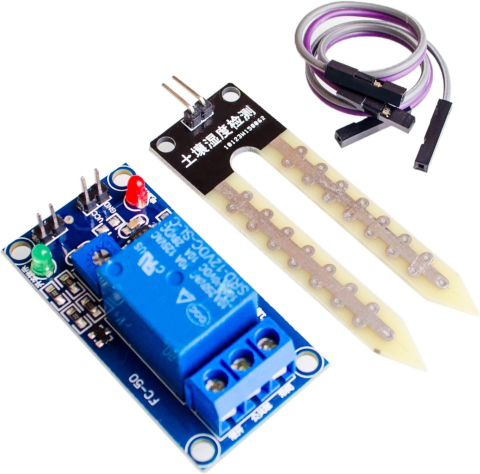 Relee - Modul control umiditate sol 12V cu senzor si releu 10A, pentru irigatii