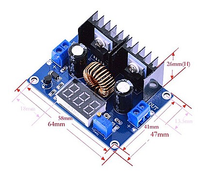 Surse de alimentare - Modul DC-DC step-down 4-40V la 1.25-36V, 8A XH-M404