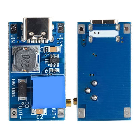 Modul DC-DC step-up ajustabil 2A 2-24V la 28V MT3608, USB type C, Arduino [1]