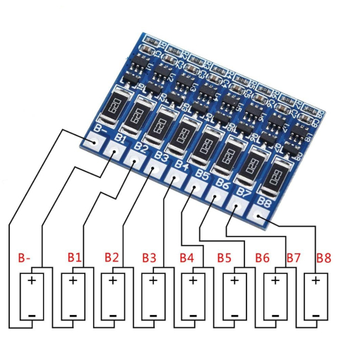 Modul de balansare 8S pentru baterii Li-ion (33.6V) [1]